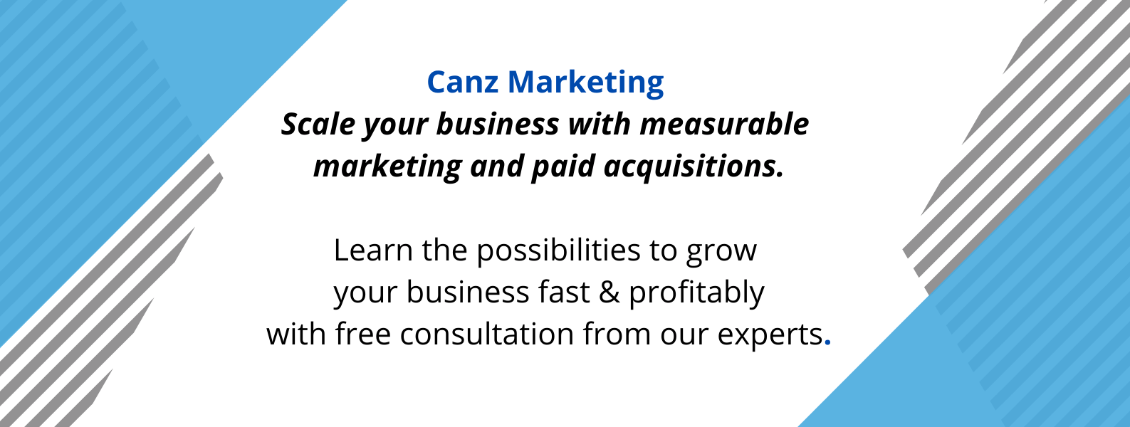 Unique selling proposition of Canz Marketing, a digital marketing agency.