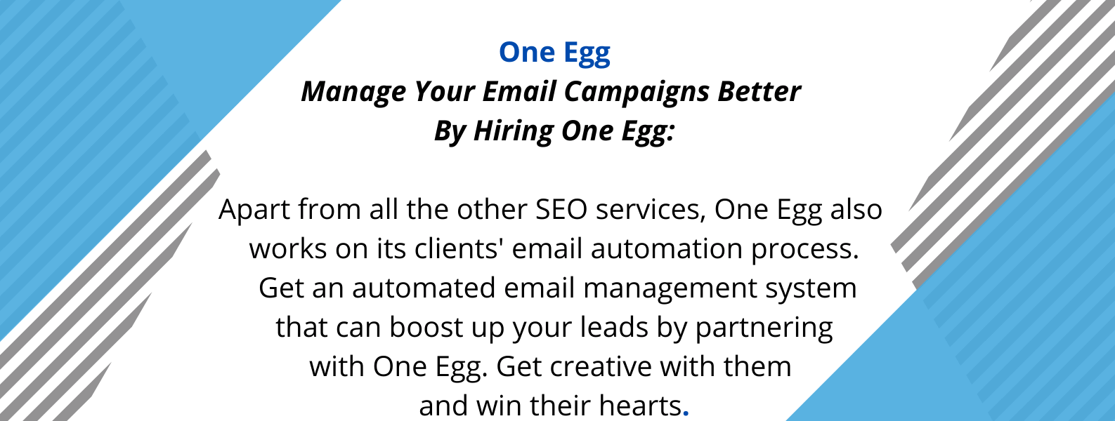 UNique selling proposition of one egg - a digital marketing agency.
