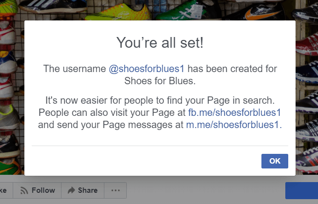 facebook page username